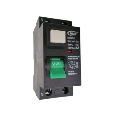 Nur Earth Leakage Mini Rail 63a Double Pole