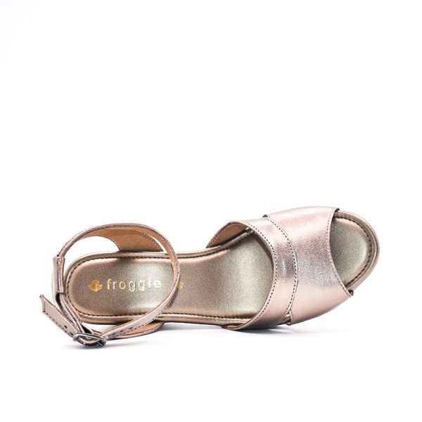 Froggie Slingback Sandal in Lead Metallic -12439 - Image 4