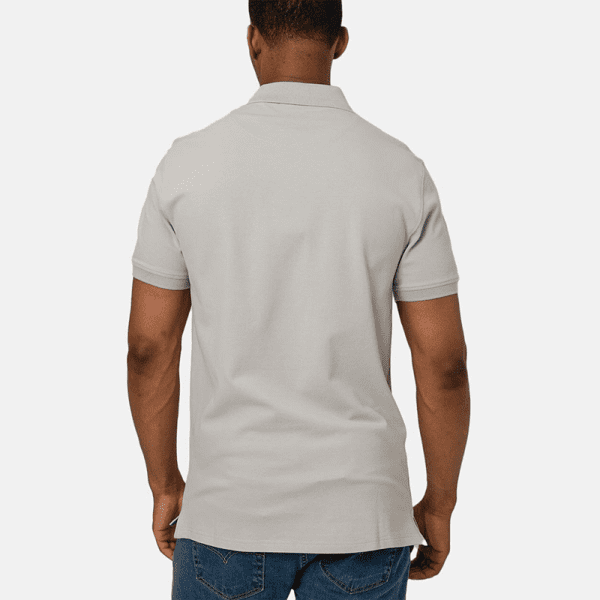 Polo Short Sleeve Essential Pique Golfer Grey - Image 3