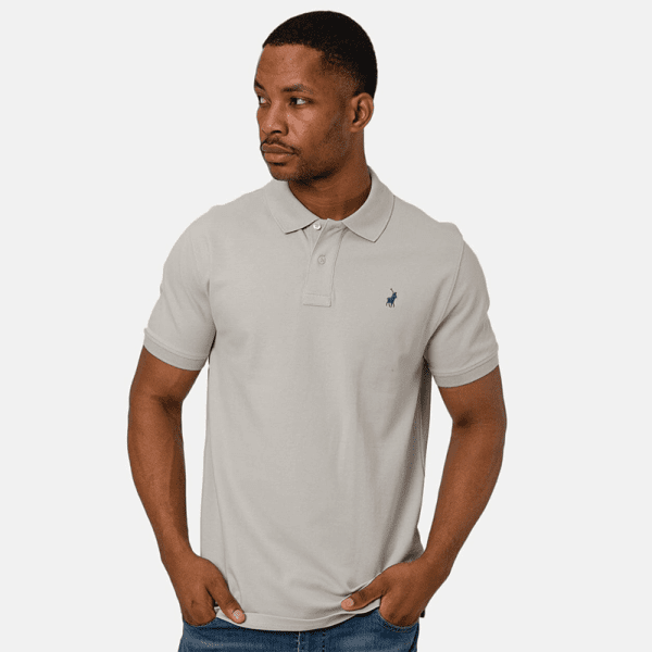 Polo Short Sleeve Essential Pique Golfer Grey