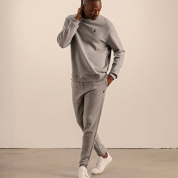 Polo Cuffed Jogger Grey Melange - Image 3