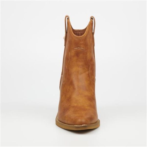 Miss Black Dutton1 Comboy Ankle Boot - Tan - Image 7