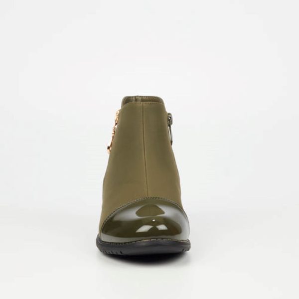 Miss Black Hadar 1 Ankle Boot - Olive - Image 3