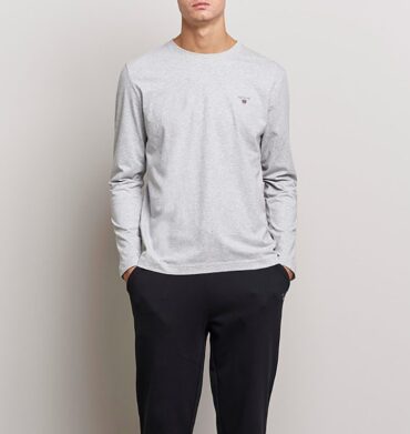 Gant Long Sleeve T-shirt Light Grey Melange