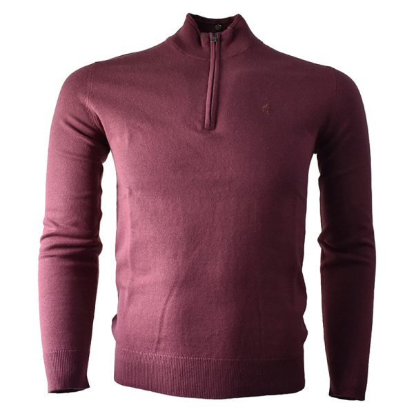 Polo Mens LS 1/4 Zip Merino Knitwear