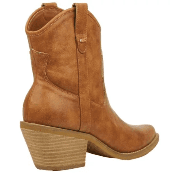 Miss Black Dutton1 Comboy Ankle Boot - Tan - Image 2