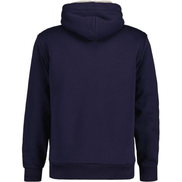 Gant Sherpa Fleece Zip Hoodie Navy - Image 2