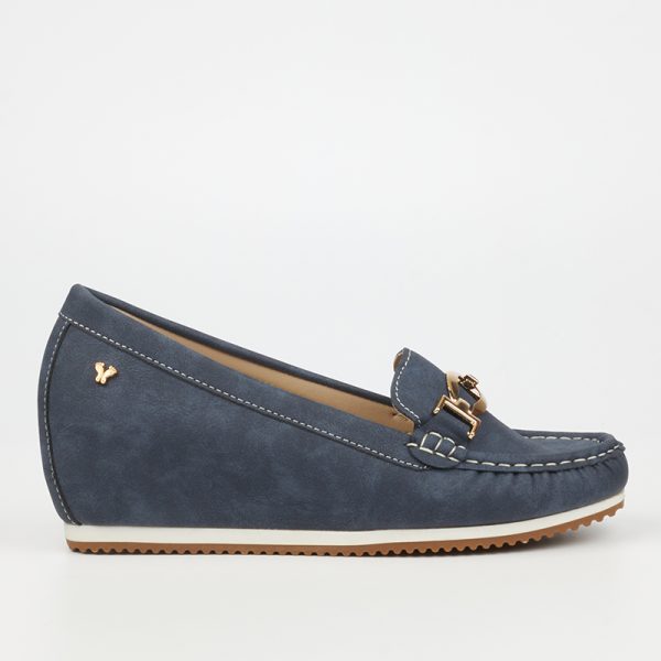 Butterfly Navy Phoebe2 Low Wedge