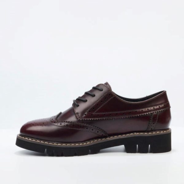 Miss Black Oxford 1 Loafer - Wine - Image 3