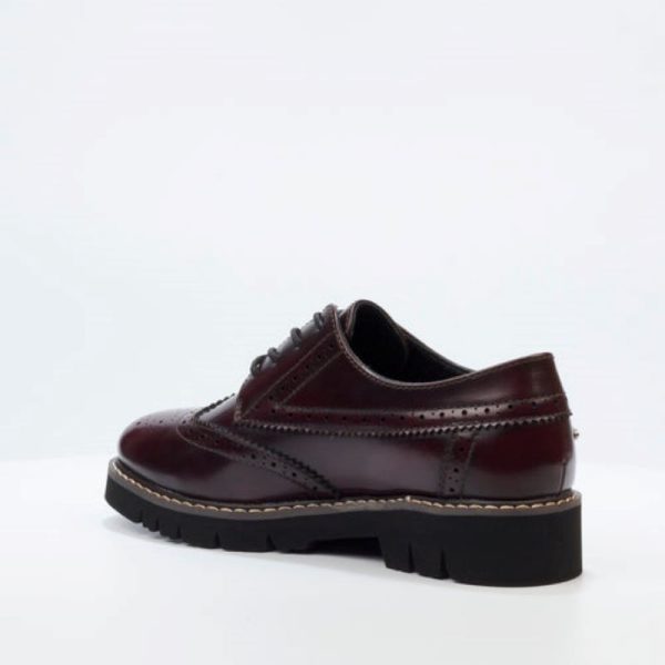 Miss Black Oxford 1 Loafer - Wine - Image 4