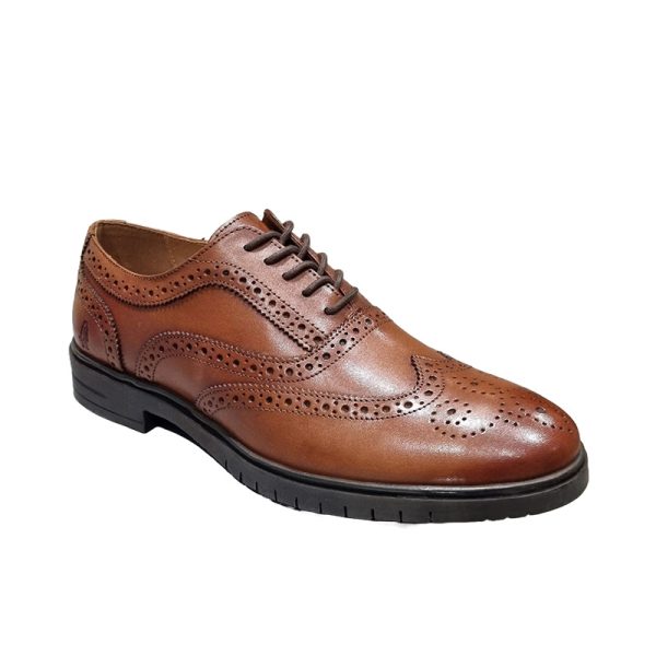 Hush Puppies Santiago Brogue Leather Tan Shoes