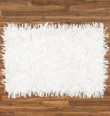 Amelia Jackson Shaggy White Rug Bedside