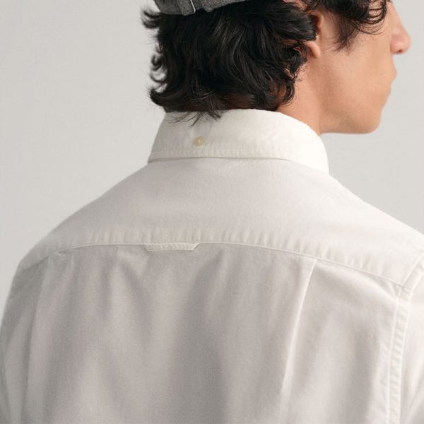 Gant Slim Oxford Long Sleeve Shirt White - Image 4