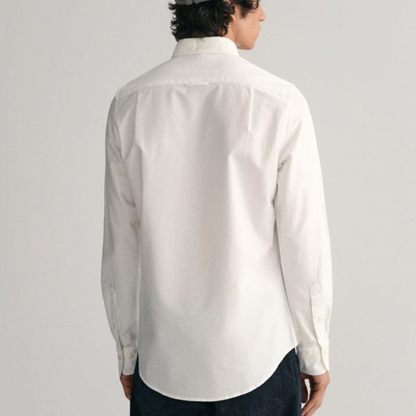 Gant Slim Oxford Long Sleeve Shirt White - Image 2