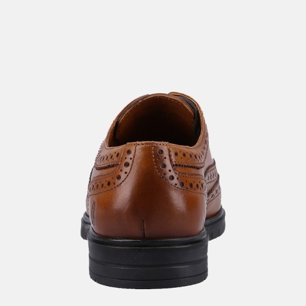 Hush Puppies Santiago Brogue Leather Tan Shoes - Image 5