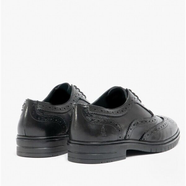 Hush Puppies Santiago Brogue Leather Black Shoes - Image 2