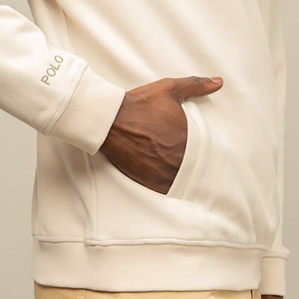 Polo Long Sleeve Tech Hooded Sweater Stone - Image 5