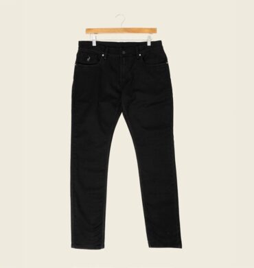 Polo Knitted Slim Leg Denim Black
