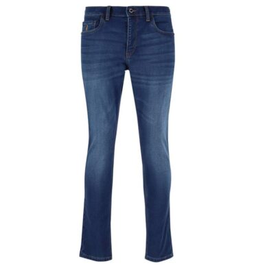 Polo Knitted Slim Leg Denim Medium Wash