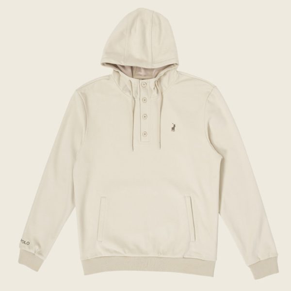 Polo Long Sleeve Tech Hooded Sweater Stone