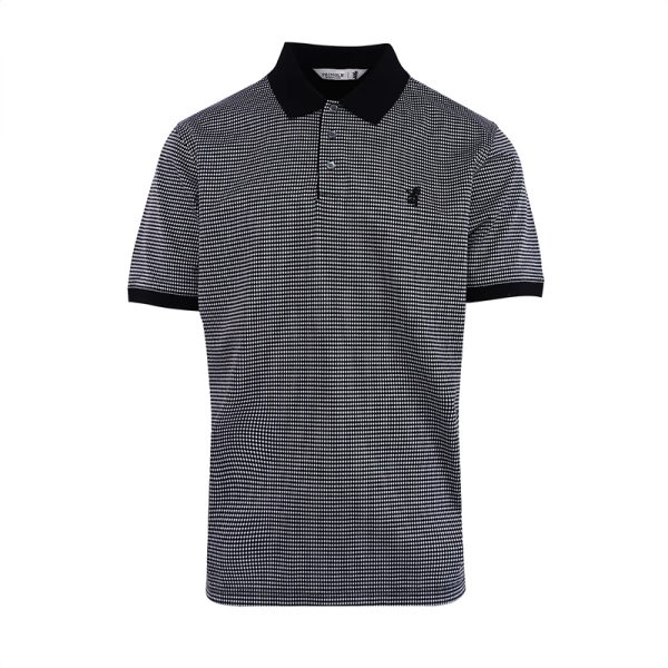 Pringle Jacquared Mercerised Golfer Black