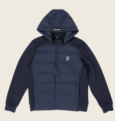 Polo Sport Long Sleeve Hooded Puffer Navy