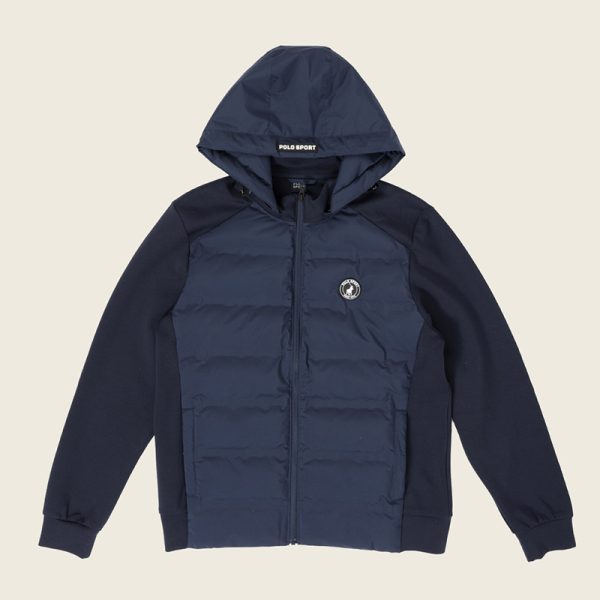 Polo Sport Long Sleeve Hooded Puffer Navy