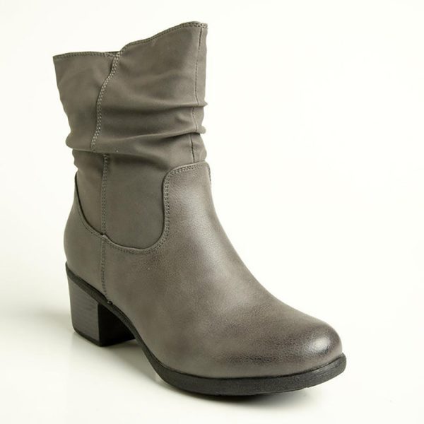 Hush Puppies Willow Ruched Boot - Grey - Image 3