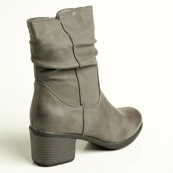 Hush Puppies Willow Ruched Boot - Grey - Image 2