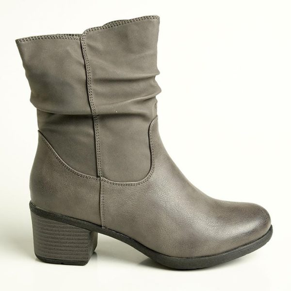 Hush Puppies Willow Ruched Boot - Grey