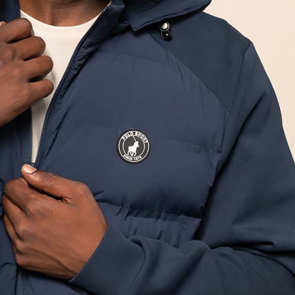 Polo Sport Long Sleeve Hooded Puffer Navy - Image 4