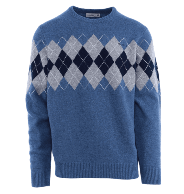 Pringle Cameron Argyle Sweater Blue