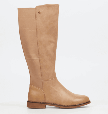 Butterfly Celeste 3 High Leather Boot - Beige