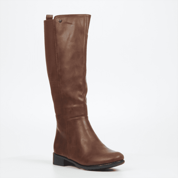 Butterfly Huda 9 High Leather Boot - Tan - Image 2