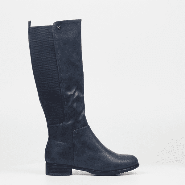 Butterfly Huda 9 High Leather Boot - Navy