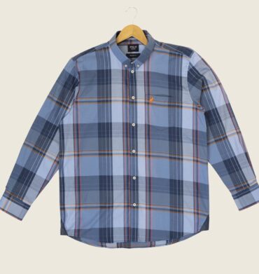Polo Long Sleeve Bold Check Weekender Blue