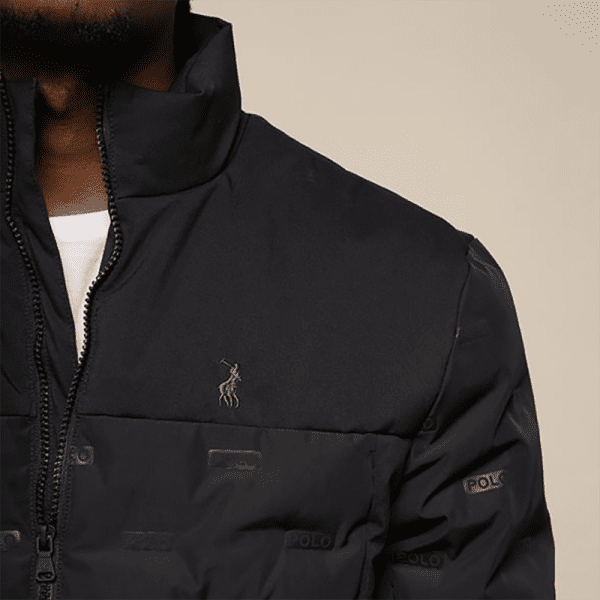 Polo Embossed Puffer Jacket Black - Image 2