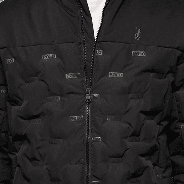 Polo Embossed Puffer Jacket Black - Image 3