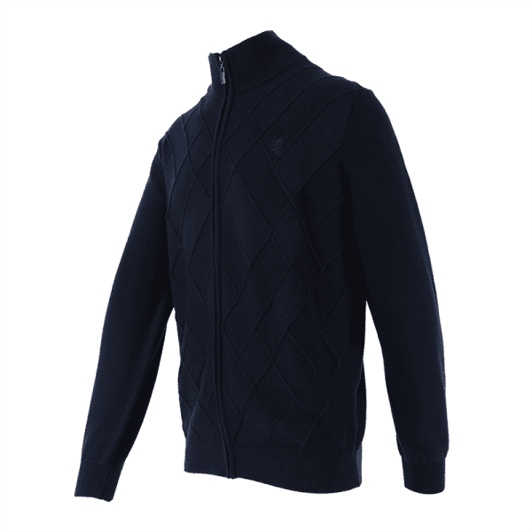 Pringle Gifford Zip Through Knitwear Navy - Image 3