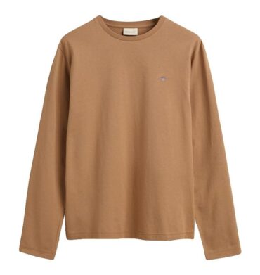 Gant Shield Long Sleeve T-Shirt Khaki