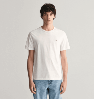 Gant Shield Short Sleeve White T-Shirt
