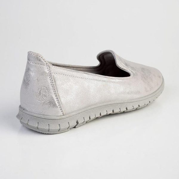 Hush Puppies Nan Slip on Shimmer Loafer - Silver - Image 3