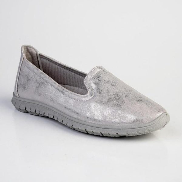 Hush Puppies Nan Slip on Shimmer Loafer - Silver - Image 2