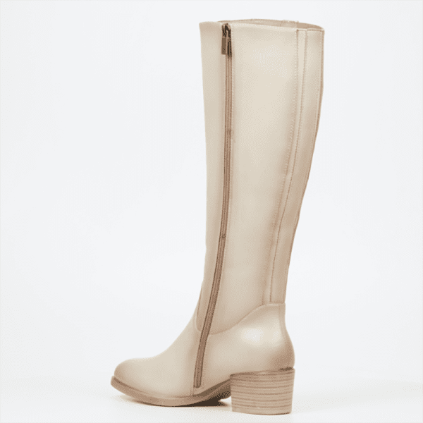 Butterfly Tacoma 1 High Leather Boot - Bone - Image 6