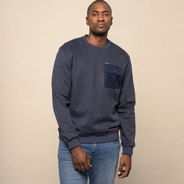 Polo Long Sleeve Crew Pocket Sweater Navy - Image 5