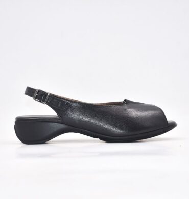 Froggie 10345 Open Toe Slingback Sandal in Black