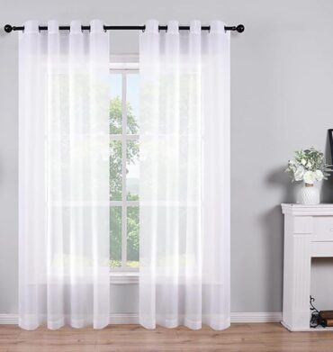 Silk House Beyonce Sheer Eyelet Curtain White