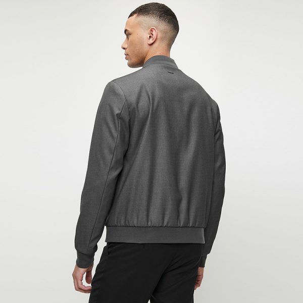 Polo Slim Fit Bomber Jacket - Grey - Image 4