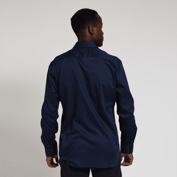 Custom Fit Greig Shirt Navy - Image 3