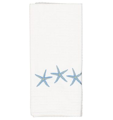 Linen House Starfish Tea Towel White